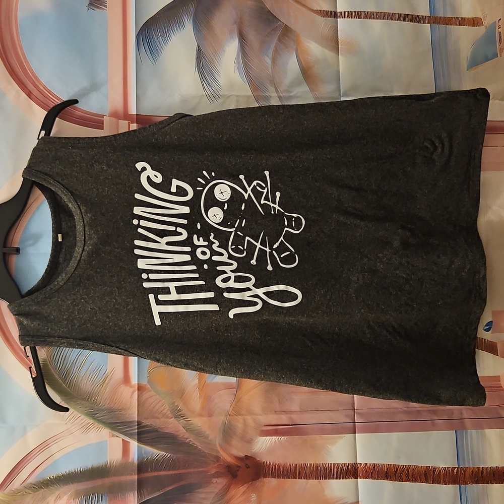 Cute Voodoo Dark Grey Tank